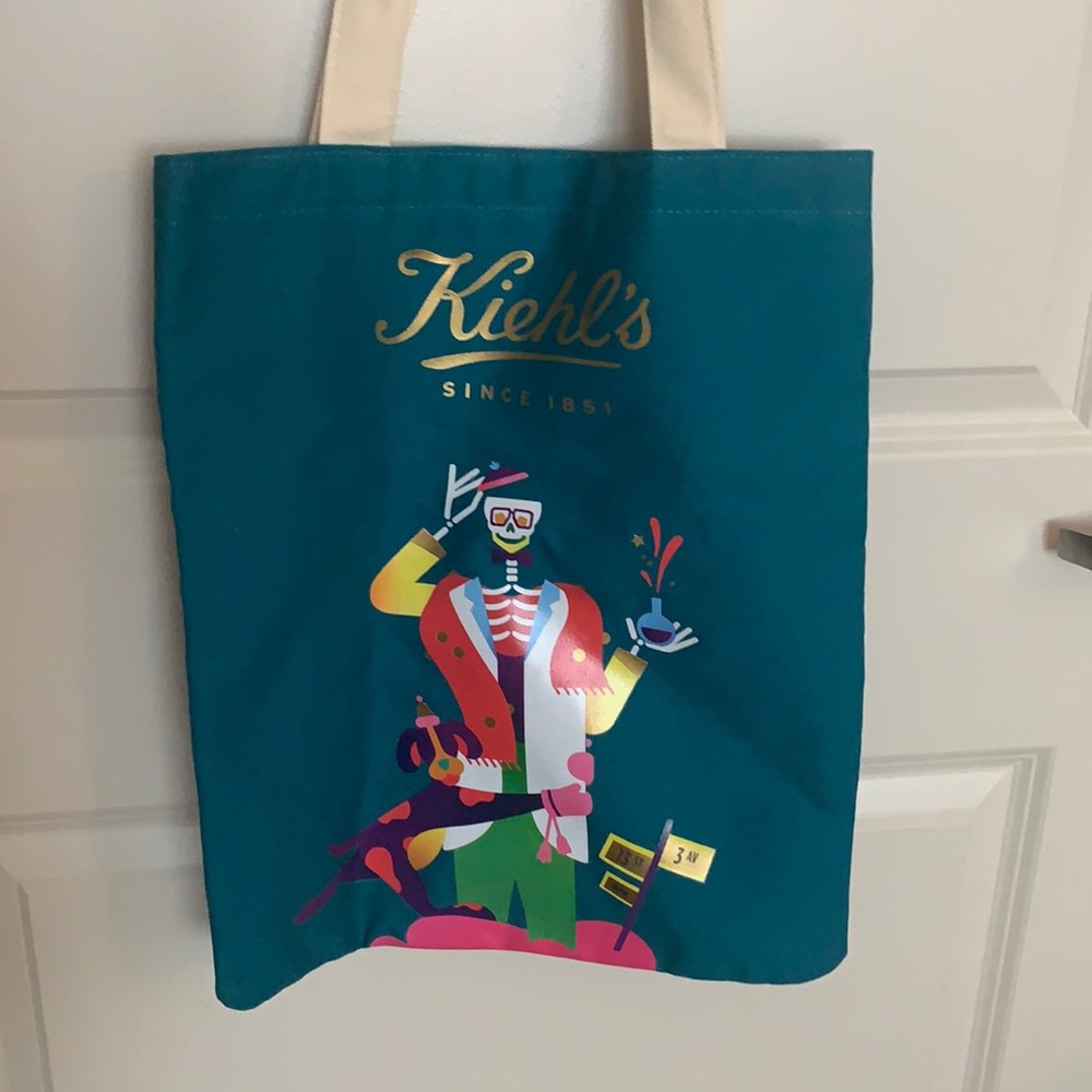 Kiehl’s limited edition tote bag canvas in blue